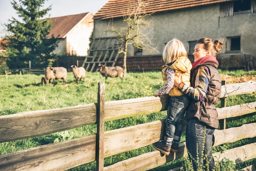 Visite à la ferme à Orègue